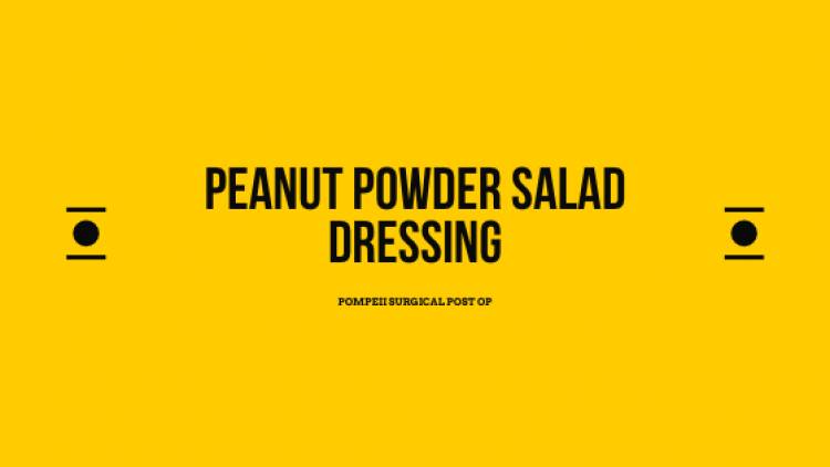 Peanut Powder Salad Dressing