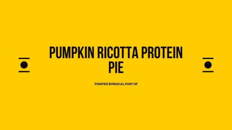 Pumpkin Ricotta Protein Pie